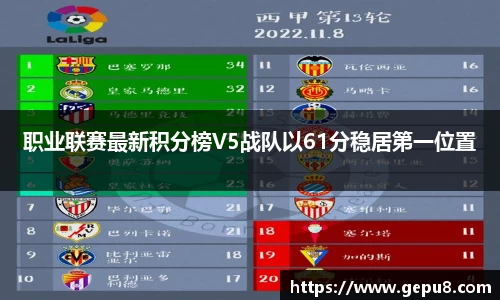 职业联赛最新积分榜V5战队以61分稳居第一位置